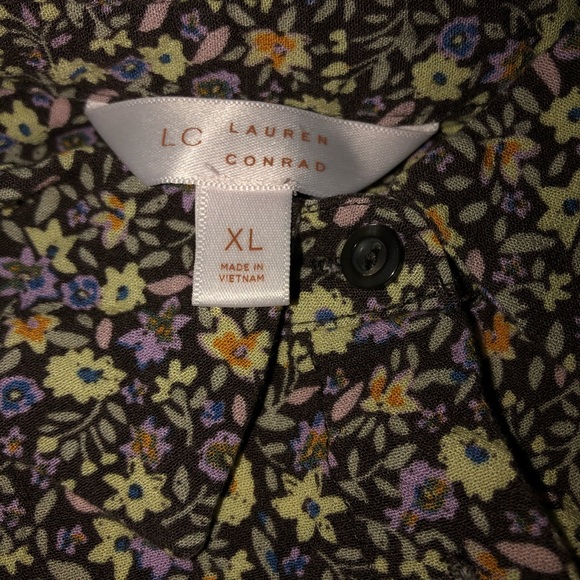 LC Lauren Conrad Long Sleeve Tie Front Shirt XL - Picture 4 of 4